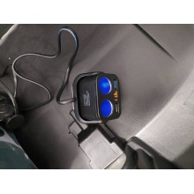 Зарядний пристрій із прикурювачами - Ozio Y34QA. 12-24V, 90W, 2 USB, QC3.0, 70см. Гарантія 6 міс. Зарядний пристрій із прикурювачами - Ozio Y34QA. 12-24V, 90W, 2 USB, QC3.0, 70см. Гарантія 6 міс.