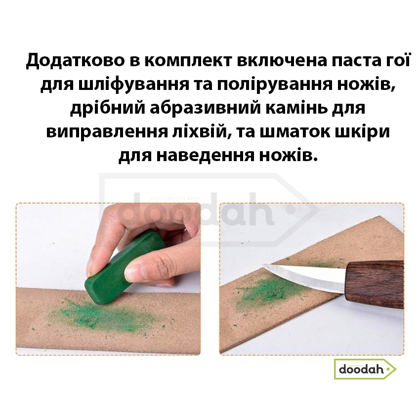 Набір ножів для різьблення по дереву 5 в 1 - CARPRIE С5-1
