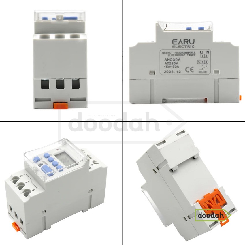 Таймер реле времени программируемое - EARU AHC30B - 220V / 15A / AC DC