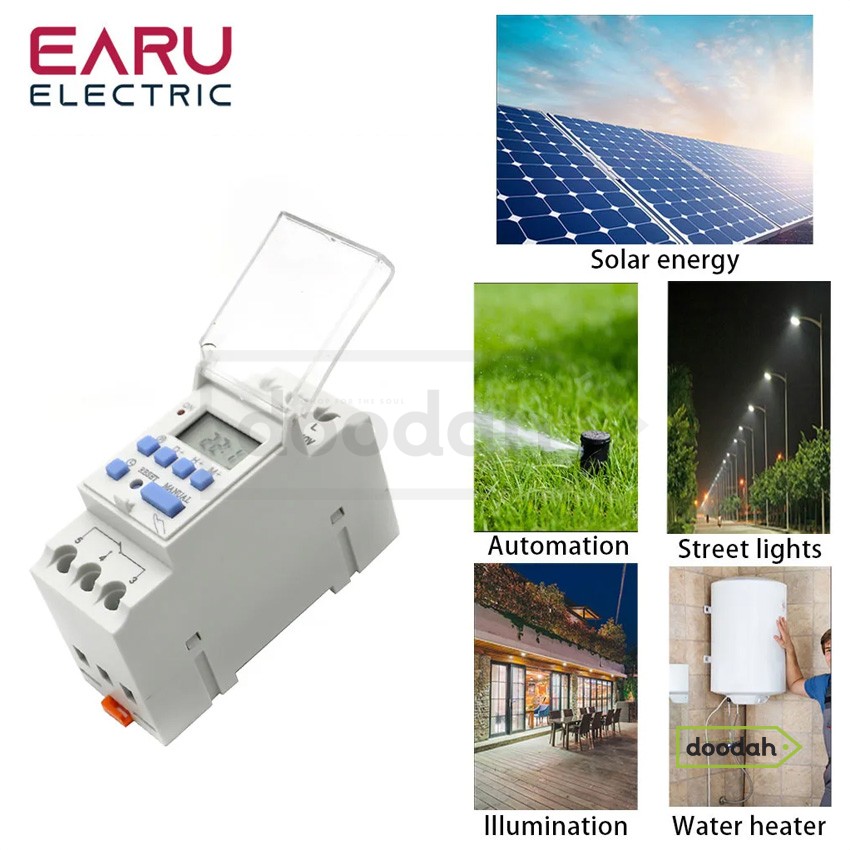 Таймер реле времени программируемое - EARU AHC30B - 220V / 15A / AC DC