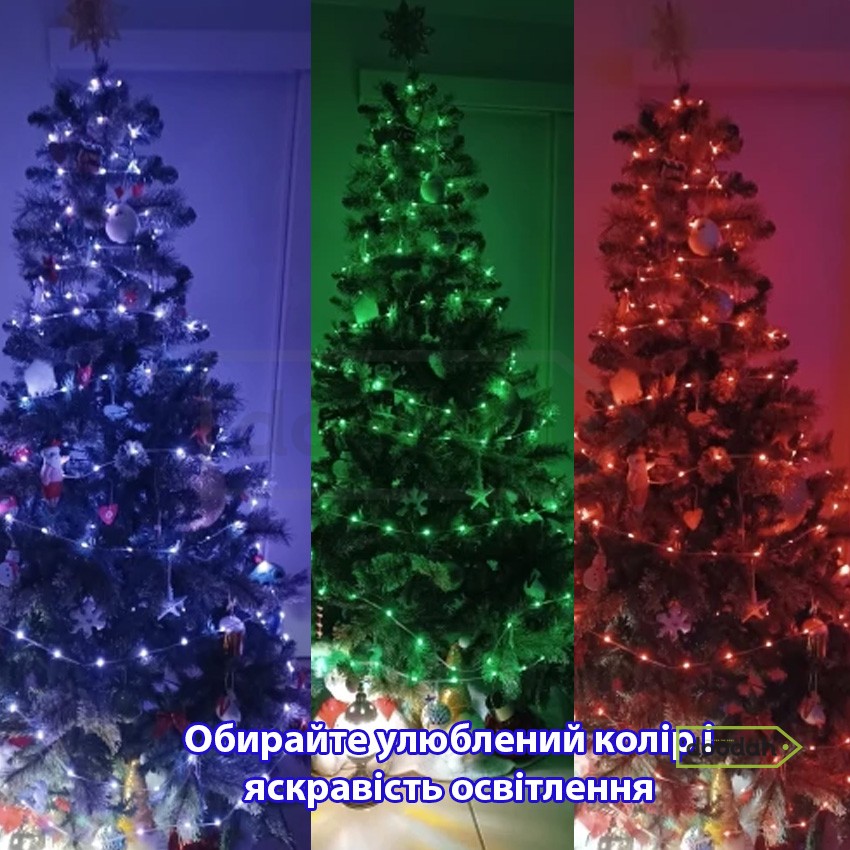 Розумна світлодіодна Bluetooth гірлянда RGB – CARPRIE SAET 5M / 50LED / IP65