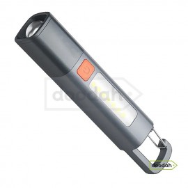 Багатофункціональний ліхтар COB / LED / USB Type-C / IP33 - CARPRIE Smiling Shark SD1023 Silver Багатофункціональний ліхтар COB / LED / USB Type-C / IP33 - CARPRIE Smiling Shark SD1023 Silver