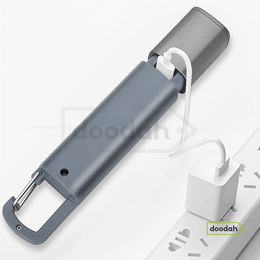 Багатофункціональний ліхтар COB / LED / USB Type-C / IP33 - CARPRIE Smiling Shark SD1023 Silver