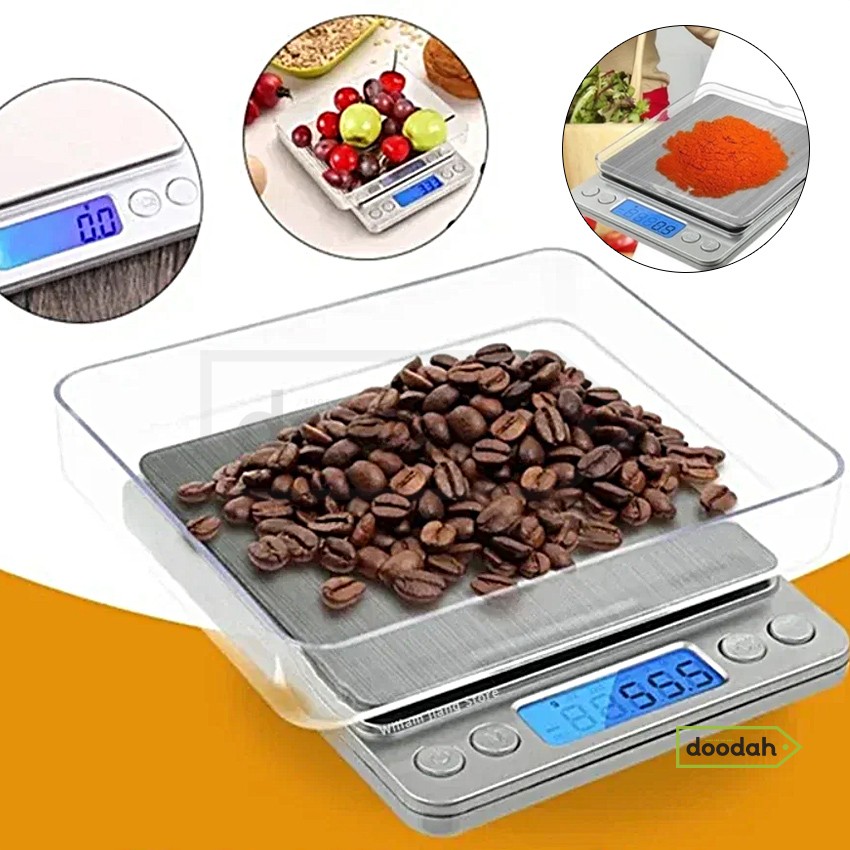 Весы кухонные от 0.1 до 3000г/usb зарядка/подсветка - CARPRIE 3000 Silver