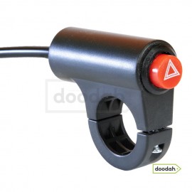 Мото кнопка аварійної сигналізації на кермо - MotoMax Alarm P (три жили) / 22 мм Мото кнопка аварійної сигналізації на кермо - MotoMax Alarm P (три жили) / 22 мм