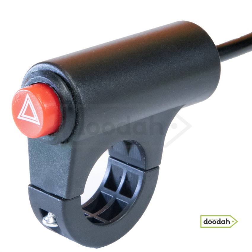 Мото кнопка аварійної сигналізації на кермо - MotoMax Alarm P (три жили) / 22 мм