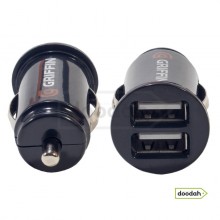 Зарядний пристрій для USB від прикурювача - Griffin Mini Dual USB Black. Гарантія 6 міс. Зарядний пристрій для USB від прикурювача - Griffin Mini Dual USB Black. Гарантія 6 міс.