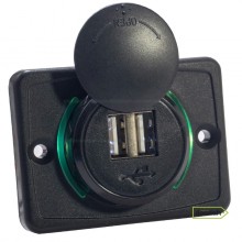 Авто / Мото USB зарядний пристрій Passenger 3 Green, IP 54, 2.1A. Гарантія 6 міс. Авто / Мото USB зарядний пристрій Passenger 3 Green, IP 54, 2.1A. Гарантія 6 міс.