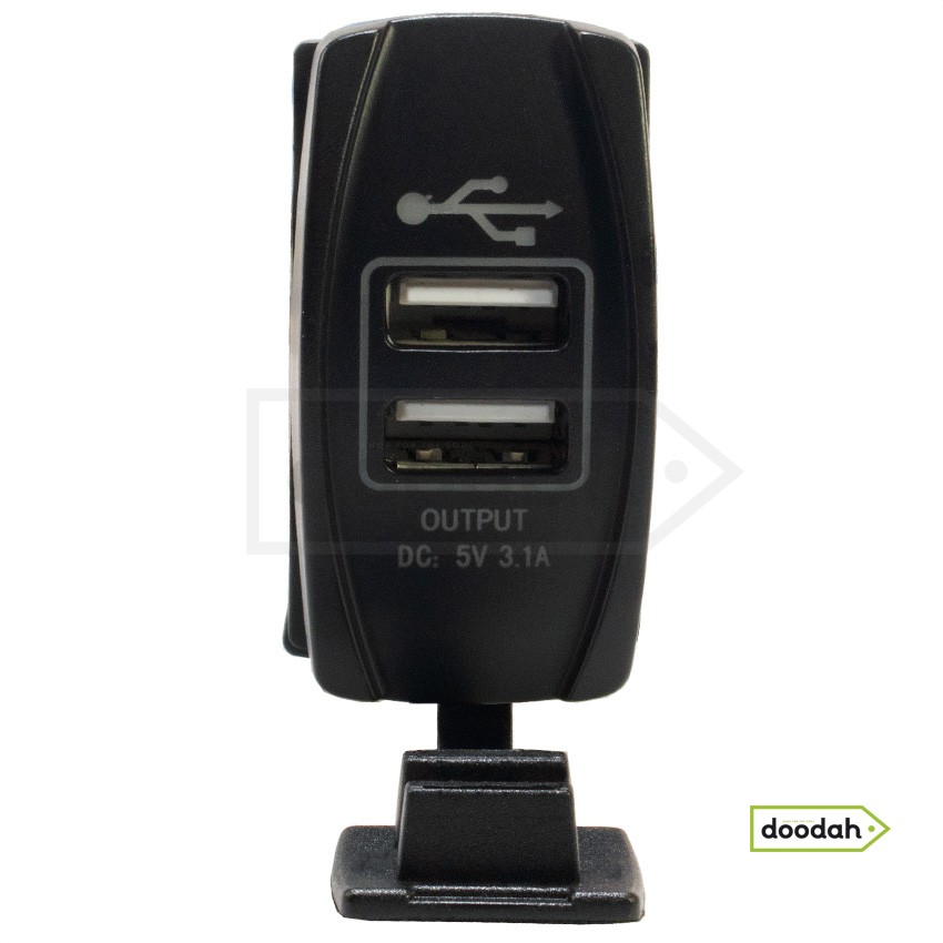 Авто / Мото USB зарядний пристрій Recessed ATV Blue, IP68, 2,1А. Гарантія 6 міс.