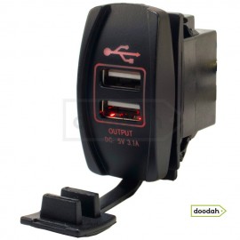 Авто / Мото USB зарядний пристрій Recessed ATV Red IP68, 2.1A. Гарантія 6 міс. Авто / Мото USB зарядний пристрій Recessed ATV Red IP68, 2.1A. Гарантія 6 міс.