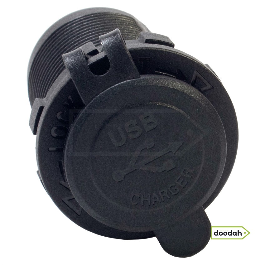 Авто / Мото USB порт прикуривателя - Recessed Built - зарядний пристрій з адаптером. Гарантія 6 міс.