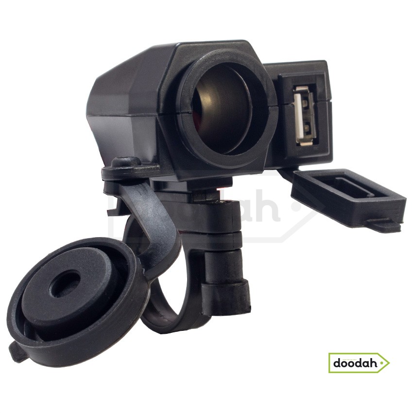 Авто / Мото USB зарядное устройство с прикуривателем - D-961 (2in1). Гарантия 6 мес.