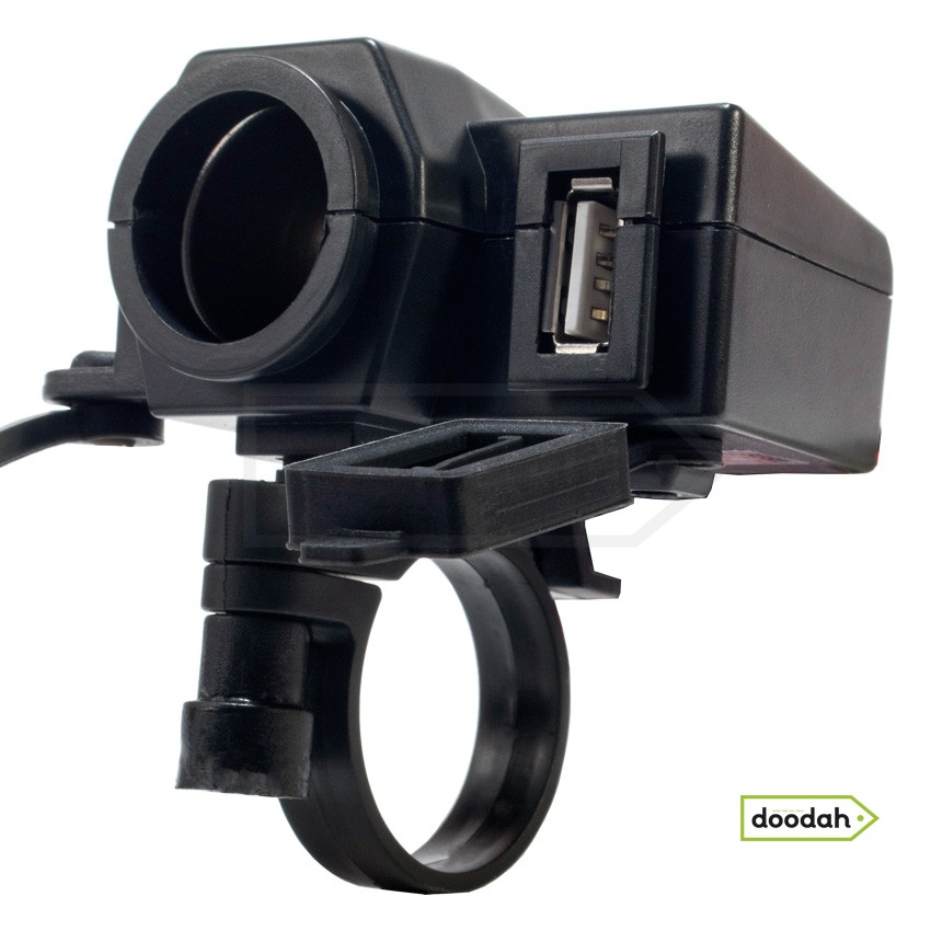 Авто / Мото USB зарядное устройство с прикуривателем - D-961 (2in1). Гарантия 6 мес.