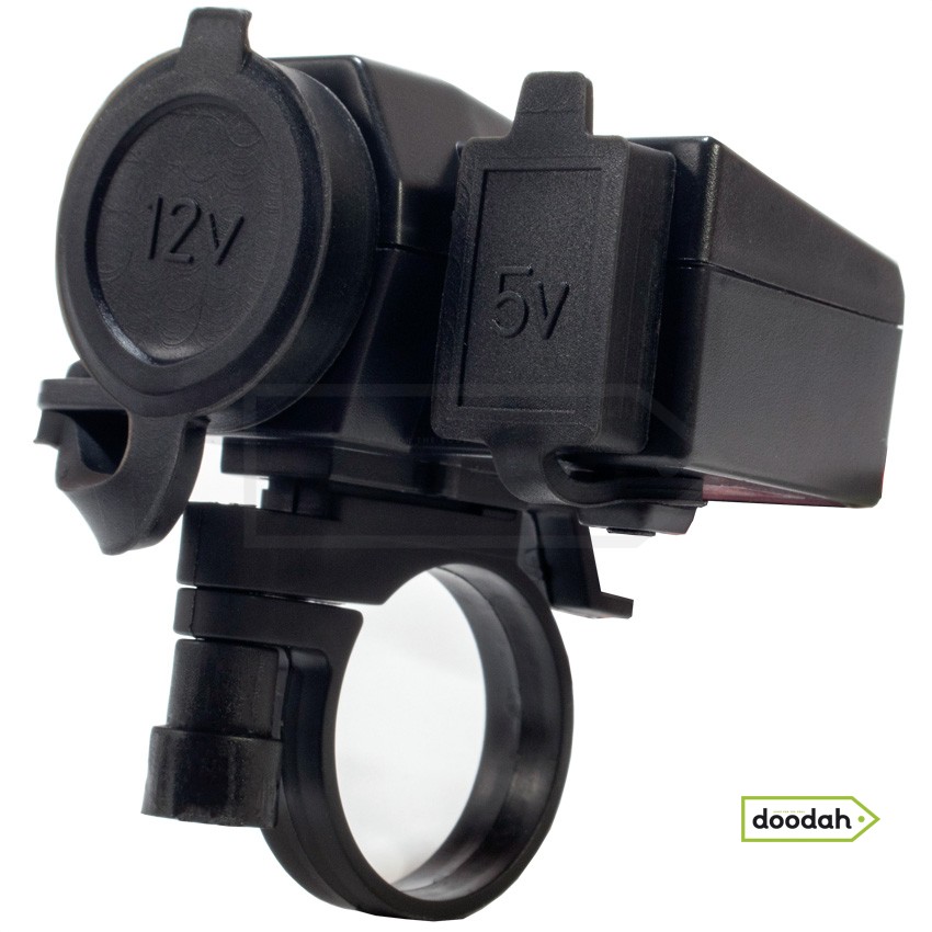 Авто / Мото USB зарядное устройство с прикуривателем - D-961 (2in1). Гарантия 6 мес.