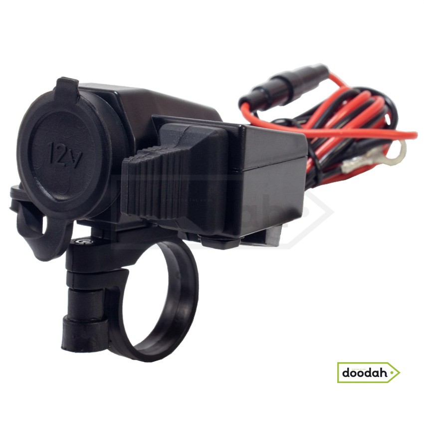 Авто / Мото USB зарядное устройство с прикуривателем - D-961 (2in1). Гарантия 6 мес.