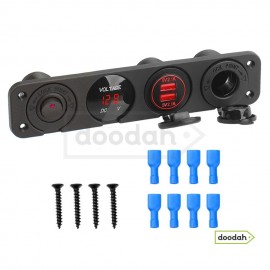 Авто / Мото станція (USB ЗП + вольтметр + порт прикурювач + кнопка) Recessed Flow 4 Red, IP54. Гарантія 6 міс. Авто / Мото станція (USB ЗП + вольтметр + порт прикурювач + кнопка) Recessed Flow 4 Red, IP54. Гарантія 6 міс.