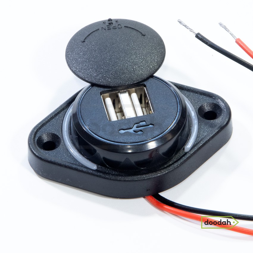 Авто / Мото USB зарядний пристрій 12-24V / IP 54 / 3.1A - Passenger 4 White
