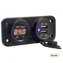 Авто / Мото USB зарядний пристрій - Recessed Twin Volt Red, IP54. Гарантія 6 міс. Авто / Мото USB зарядний пристрій - Recessed Twin Volt Red, IP54. Гарантія 6 міс.