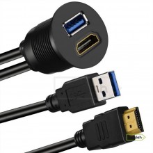 Порт подовжувач з кабелем - CARPRIE на USB 3.0 і HDMI 19pin (2 метра) Порт подовжувач з кабелем - CARPRIE на USB 3.0 і HDMI 19pin (2 метра)