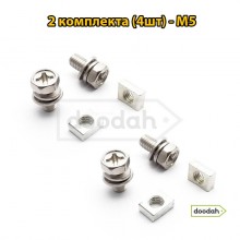 Комплект гаек для мото аккумулятора (прямоугольные) – 4 шт/M5*10mm Комплект гаек для мото аккумулятора (прямоугольные) – 4 шт/M5*10mm