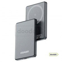 Зовнішній ультратонкий магнітний бездротовий зарядний пристрій / Power Bank / 5000mah / 15 Вт - Essager KR-W002 Space Gray Зовнішній ультратонкий магнітний бездротовий зарядний пристрій / Power Bank / 5000mah / 15 Вт - Essager KR-W002 Space Gray