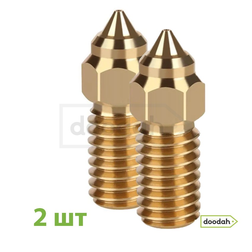 Сопло латунне ProPrint 0.2 мм – 2 шт, М6 (6мм*168 мм ) для 3D принтерів Creality Ender 3 V3 SE, 5s1, Ender 7