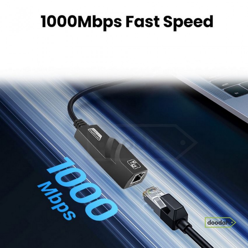 Мережева USB Lan карта – USB Type C / RJ45 - Etmakit / 1000 Мбит