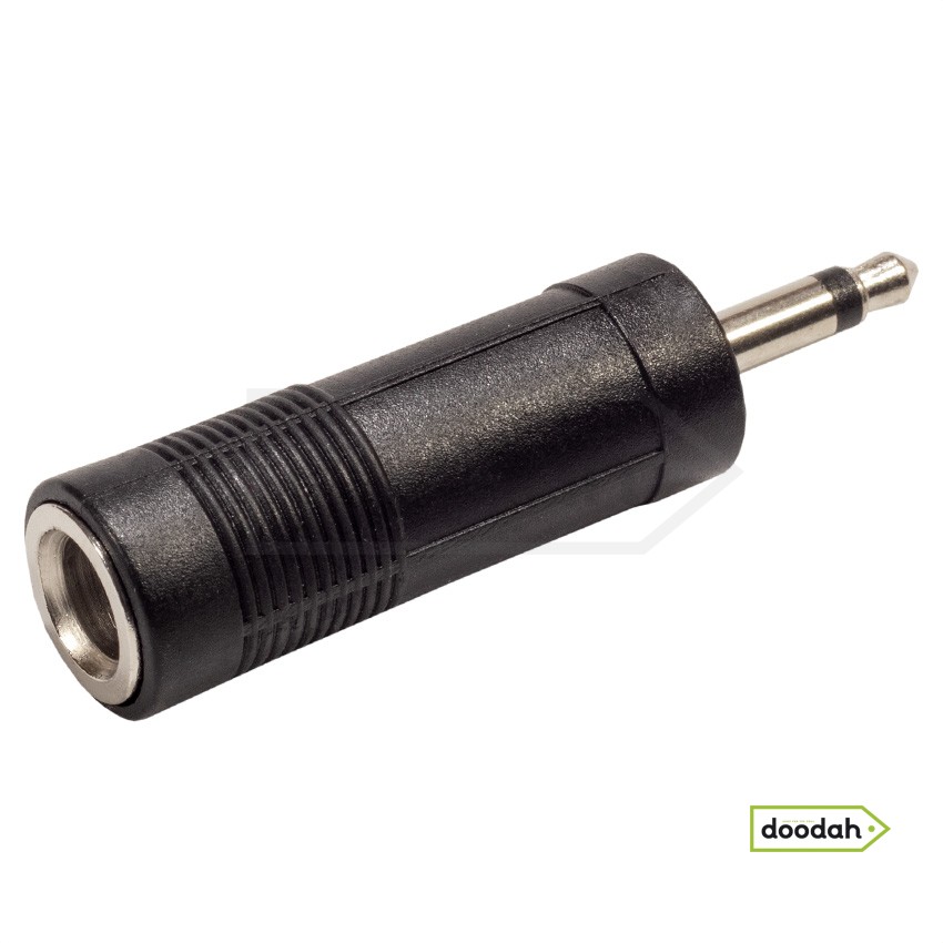 Аудіо адаптер перехідник 3.5mm на 6.35mm CARPRIE RTC5010 Black