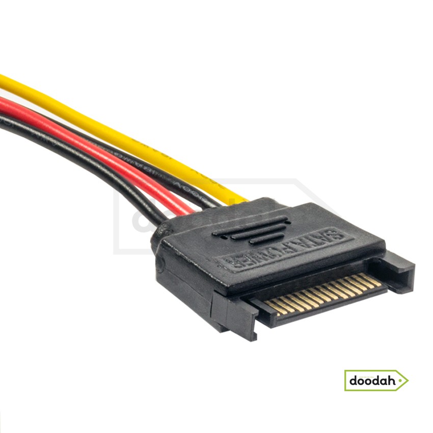 Кабель живлення CARPRIE Serial ATA 4pin Molex на 15pin SATA - 15 см