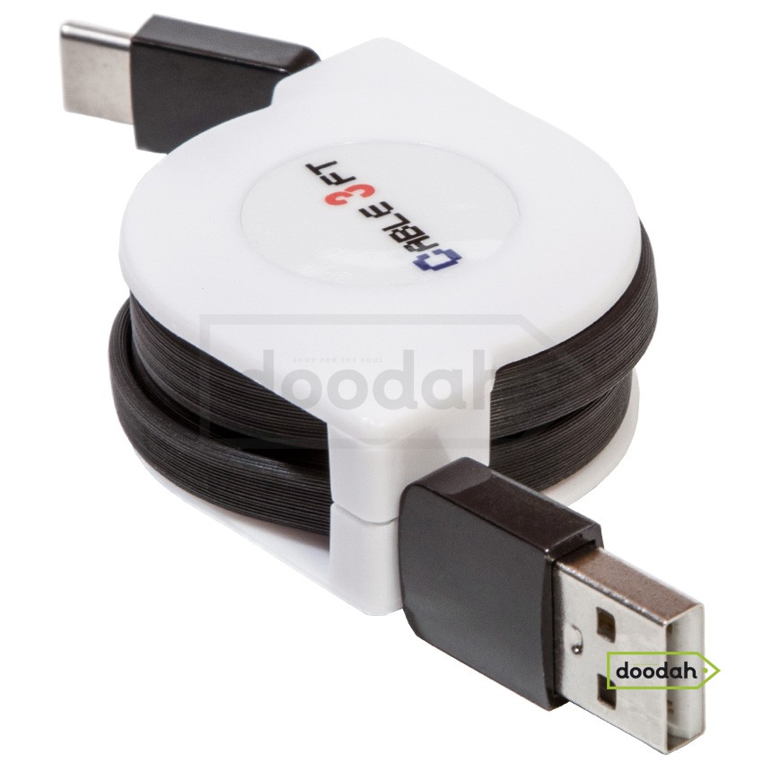 Дата кабель рулетка USB - Type C, 1 м, Tolus 3FT