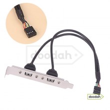 Кабель для передачі даних "косичка" (для системного блока), 2xUSB 2.0 - 9Pin PCI - CARPRIE ZG627