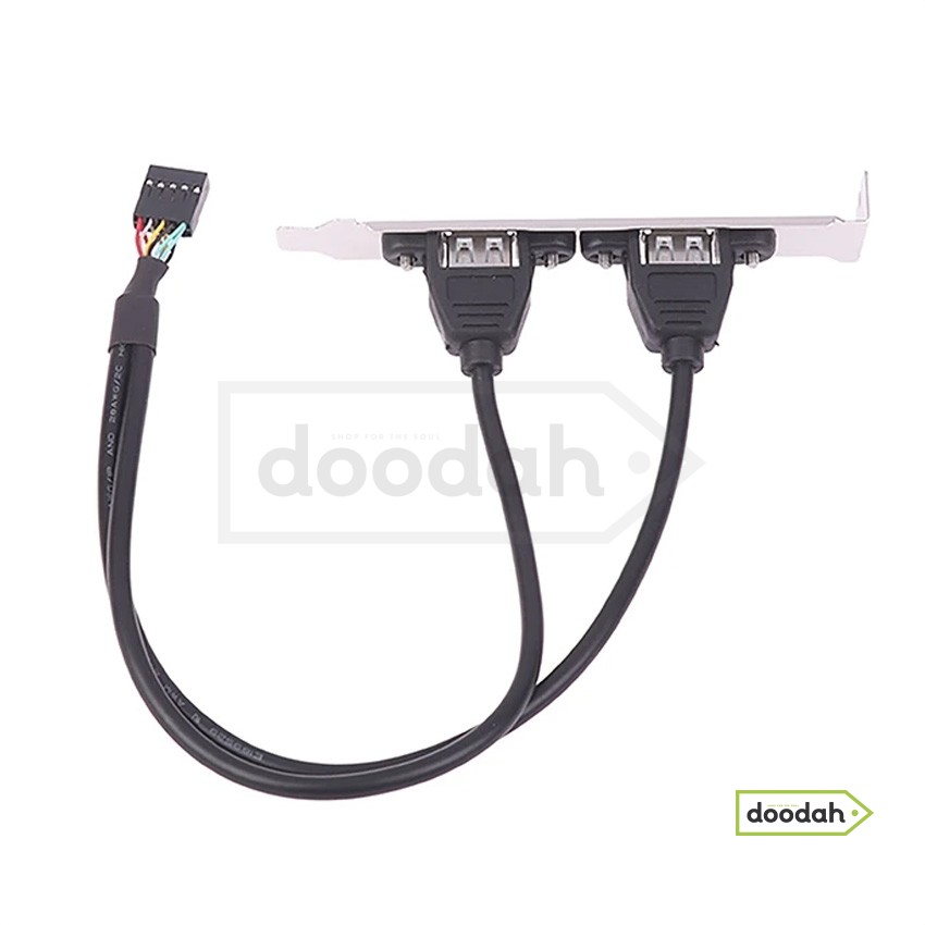 Кабель для передачі даних "косичка" (для системного блока), 2xUSB 2.0 - 9Pin PCI - CARPRIE ZG627