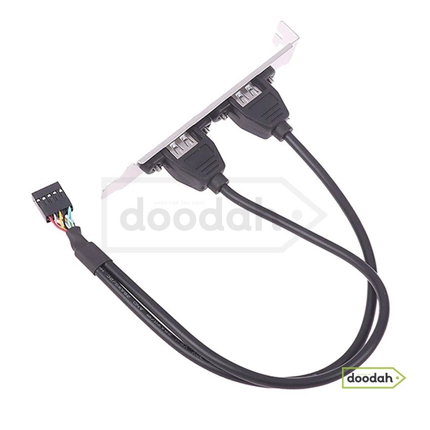 Кабель для передачі даних "косичка" (для системного блока), 2xUSB 2.0 - 9Pin PCI - CARPRIE ZG627