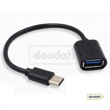 Кабель OTG Type-C 3.1 на USB мама Black