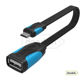 Кабель OTG - USB на Micro USB Black 10 см - Vention Кабель OTG - USB на Micro USB Black 10 см - Vention