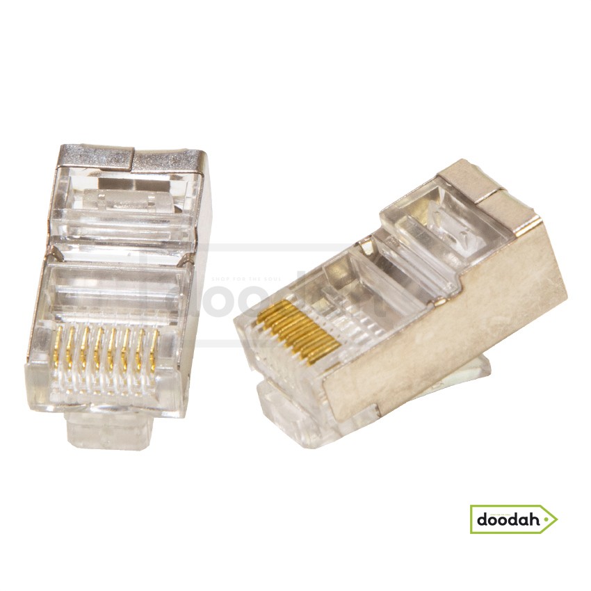 Конектор екранований Etmakit RJ45 - 10 шт (Cat 6, 23awg, 24awg, 1,2 мм)