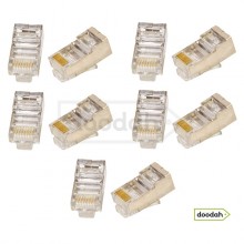 Конектор екранований Etmakit RJ45 - 10 шт (Cat 6, 23awg, 24awg, 1,2 мм) 