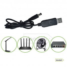 USB кабель живлення від Power Banka CARPRIE - 5,5*2,5 мм 12V (для роутерів, маршрутизаторів, ліхтарів, ip камер)