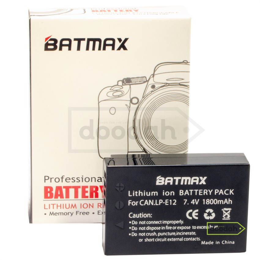 Батарея (Аккумулятор) Batmax Li-ion LP-E12 1800 мАч 7,4 В для Canon