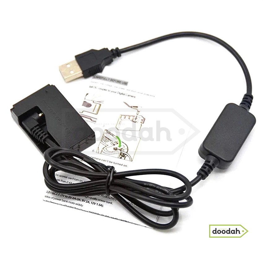 Сетевой адаптер CARPRIE DR-E15 USB "имитатор батареи" LP-E15 / ACK-E8 / LP-E8 для Canon EOS Rebel SL1, SL1, EOS 100D