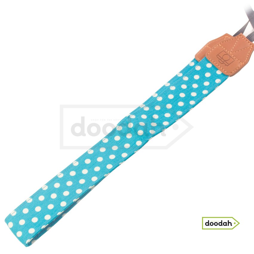 Ремінь нашийний для фото камери - Dot style Blue