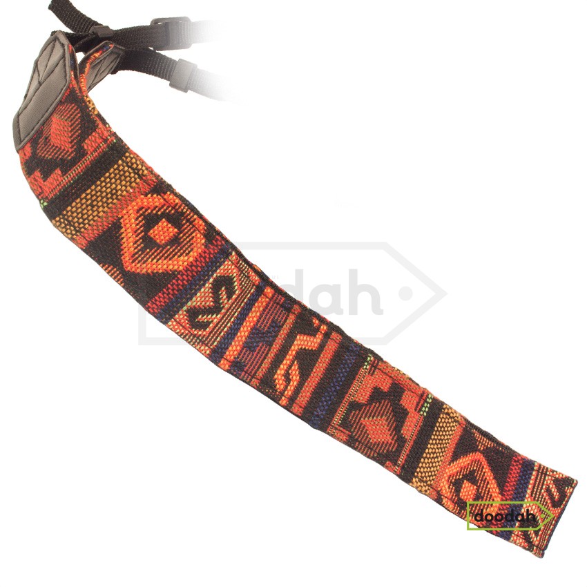 Ремінь нашийний для фото камери - Ethnic Straps coral black