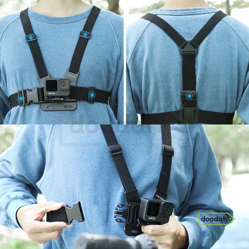 Нагрудний тримач для смартфона (кріплення 1/4", холдер 360°, Bluetooth-пульт, ремінь) - Photolife Vamson 203F