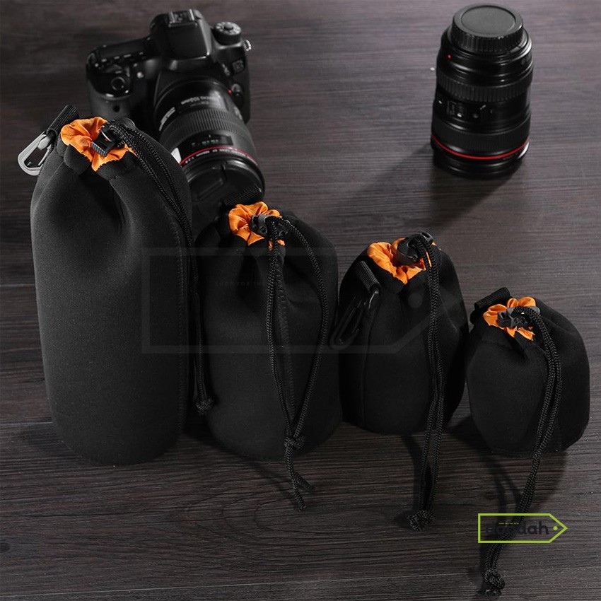 Чохол для об'ектива - Photolife Orange PR XL: 100 мм x 240 мм (на затяжці та карабіні)