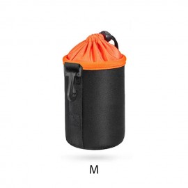 Чохол для об'ектива - Photolife PR - M: 90 мм x 140 мм / Orange (на затяжці та карабіні)