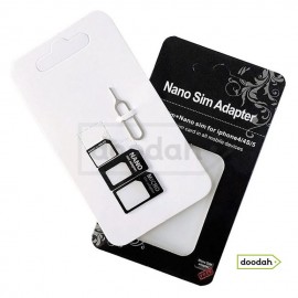 Адаптер перехідник для Sim-карти (Nano, Micro Sim + скріпка) 3в1 - CARPRIE Адаптер перехідник для Sim-карти (Nano, Micro Sim + скріпка) 3в1 - CARPRIE