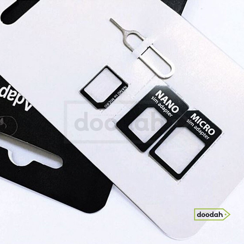 Адаптер перехідник для Sim-карти (Nano, Micro Sim + скріпка) 3в1 - CARPRIE