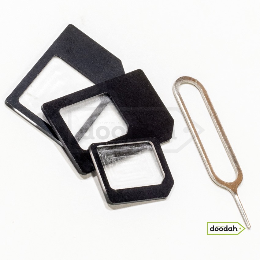 Адаптер перехідник для Sim-карти (Nano, Micro Sim + скріпка) 3в1 - CARPRIE